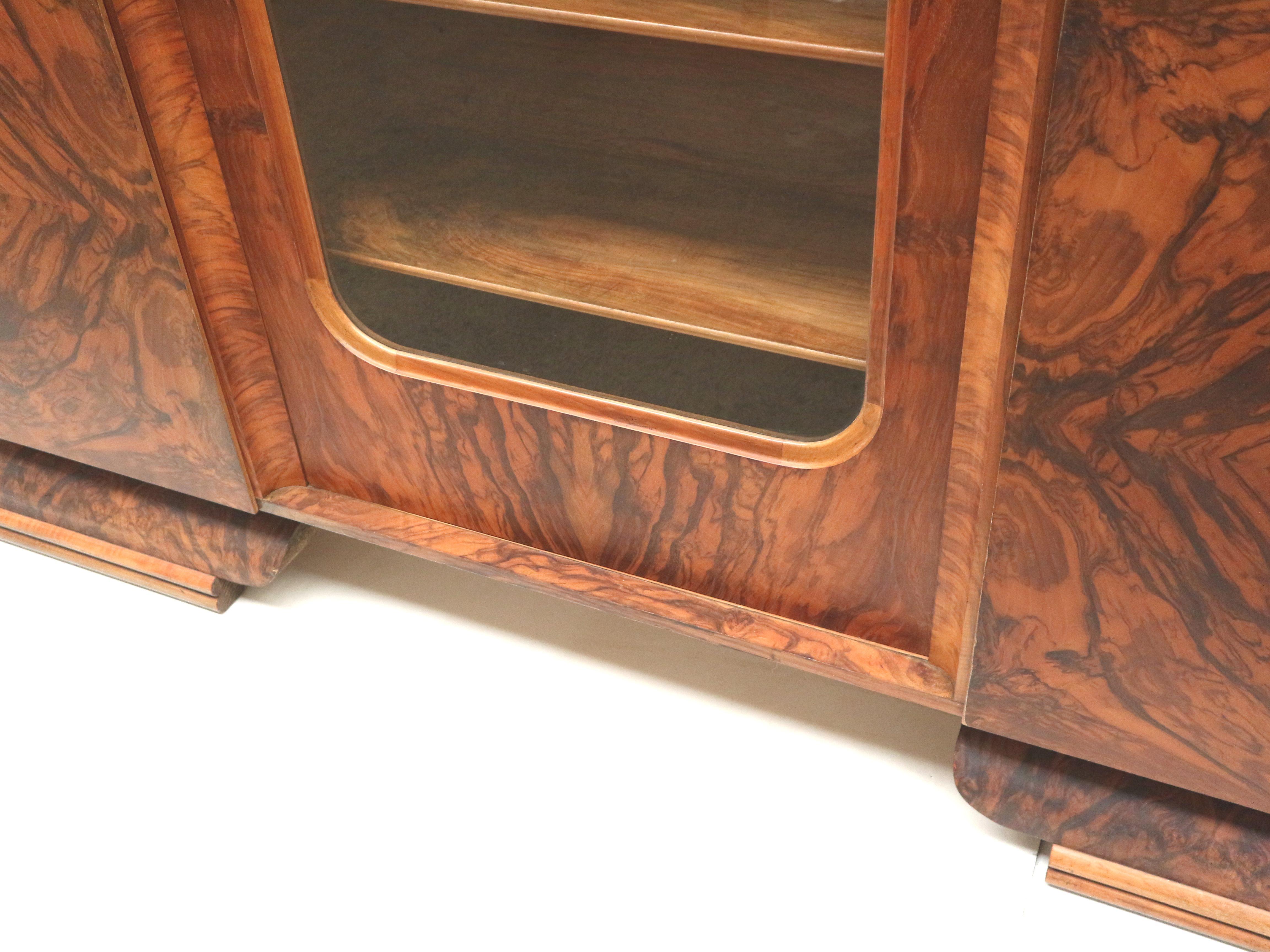 Art Déco Grande mobile d'epoca in radica di noce Art Deco degli anni '30 in vendita