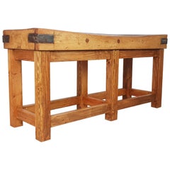 Large Vintage Butchers Block