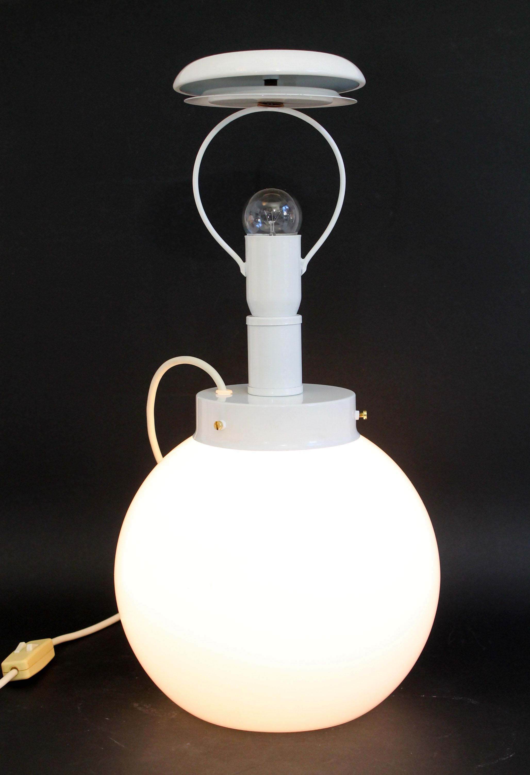 Grande lampe de bureau champignon en verre de Murano vintage par Veluce (48hx45d cm) en vente 4