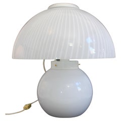 Grande lampe de bureau champignon en verre de Murano vintage par Veluce (48hx45d cm)