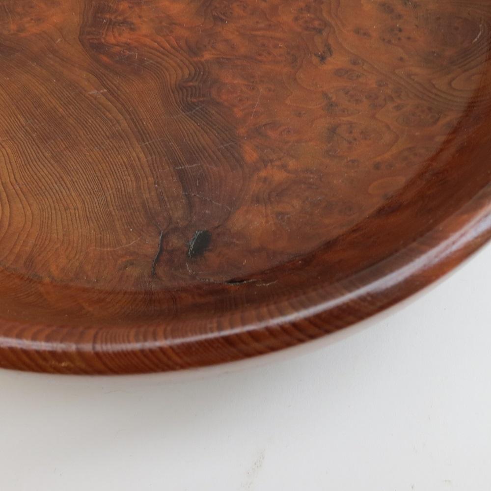 Large Vintage Californian Redwood Wooden Decorative Bowl In Good Condition For Sale In Stow on the Wold, GB