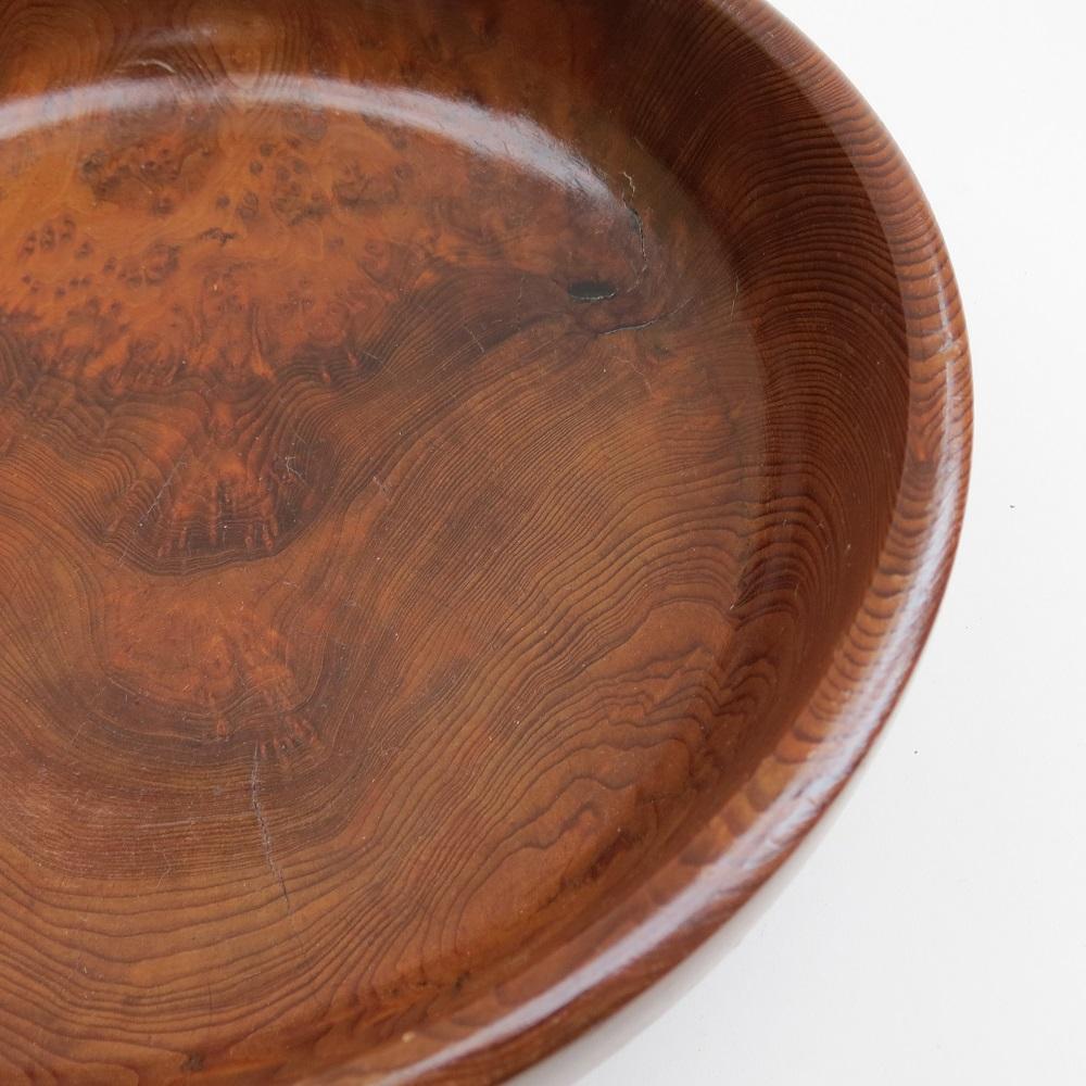 American Large Vintage Californian Redwood Wooden Decorative Bowl