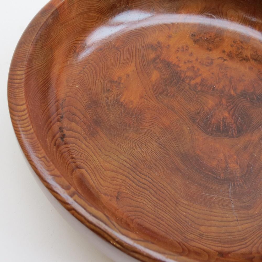 Gran cuenco decorativo vintage de madera de secoya californiana Madera en venta