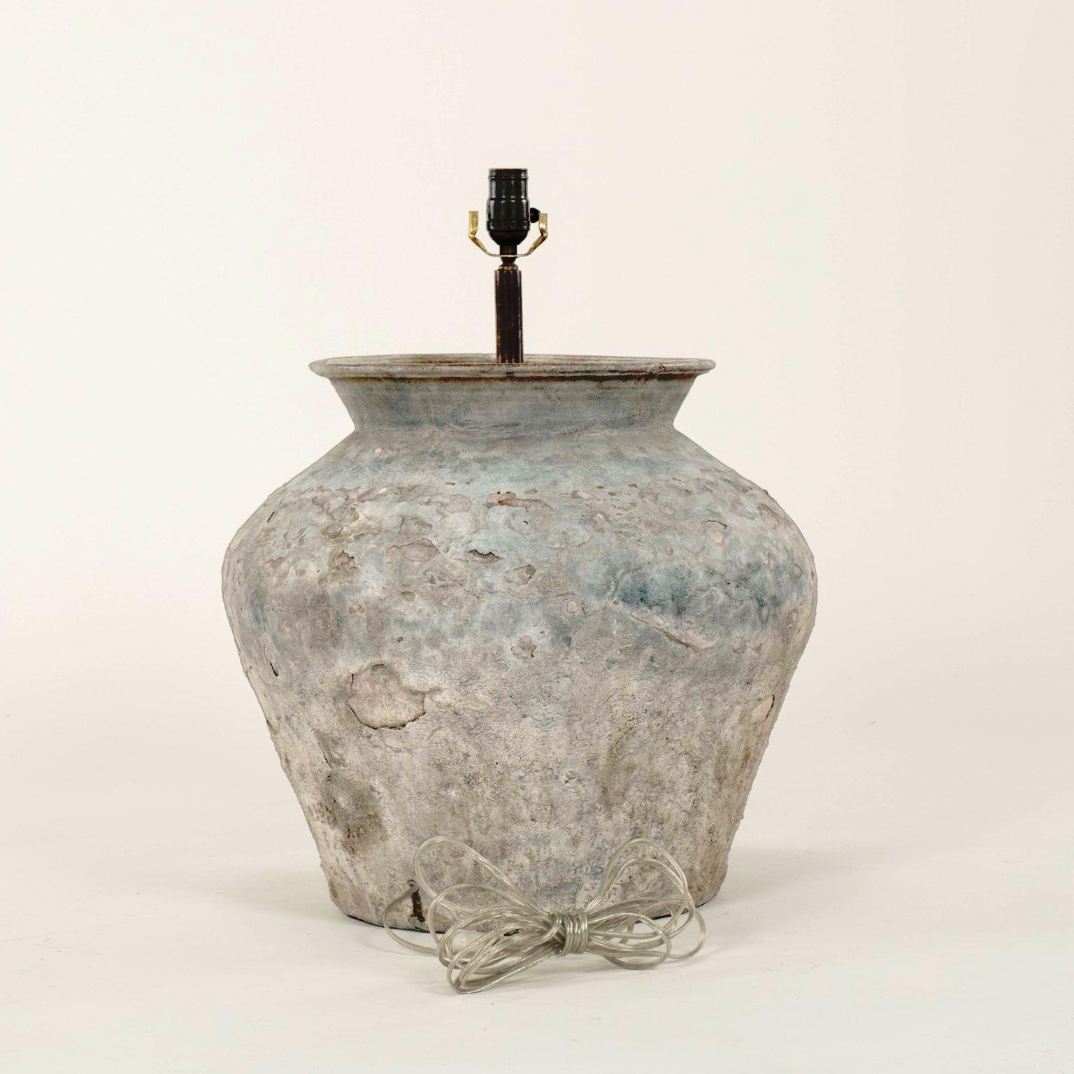 20th Century Large Vintage Cambodian Water Jar Lamp