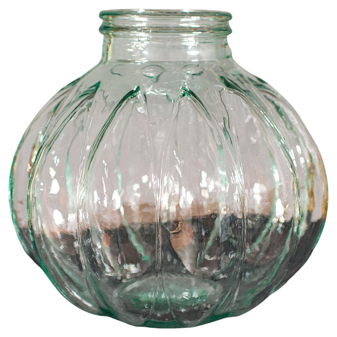 Large Vintage Carboy, English, Decorative, Glass, Storage Jar, Late 20th Century For Sale