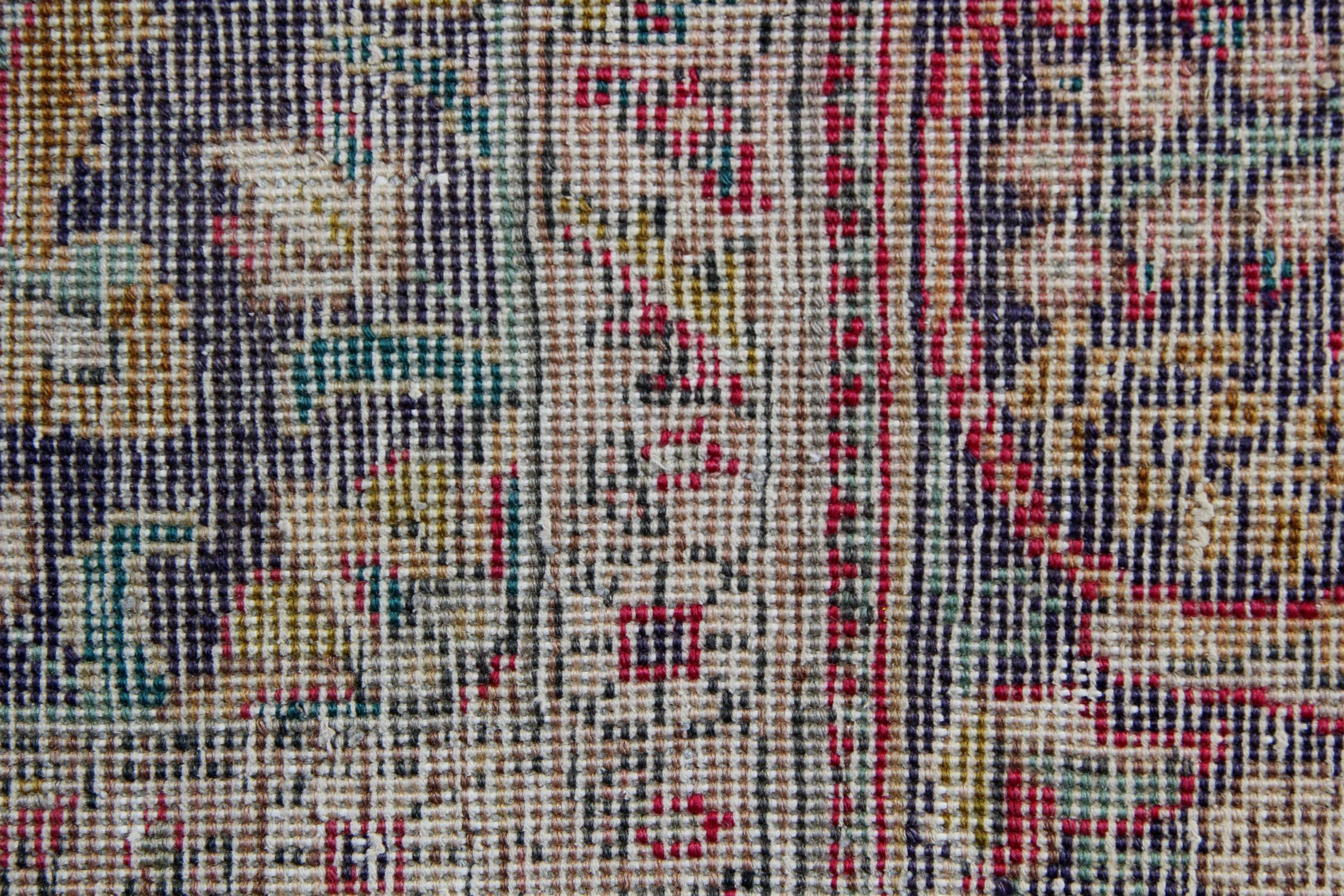 Turc Grand tapis rouge vintage Tapis de salon oriental fait à la main en vente