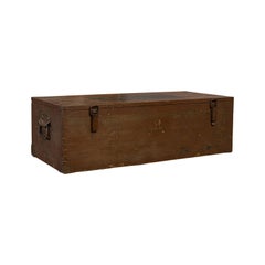 Large Vintage Carriage Chest, Welsh, Pine, Linen Trunk, 20th Century, circa 1950