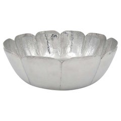 Large Cartier Bowl in Hammered Polished Pewter