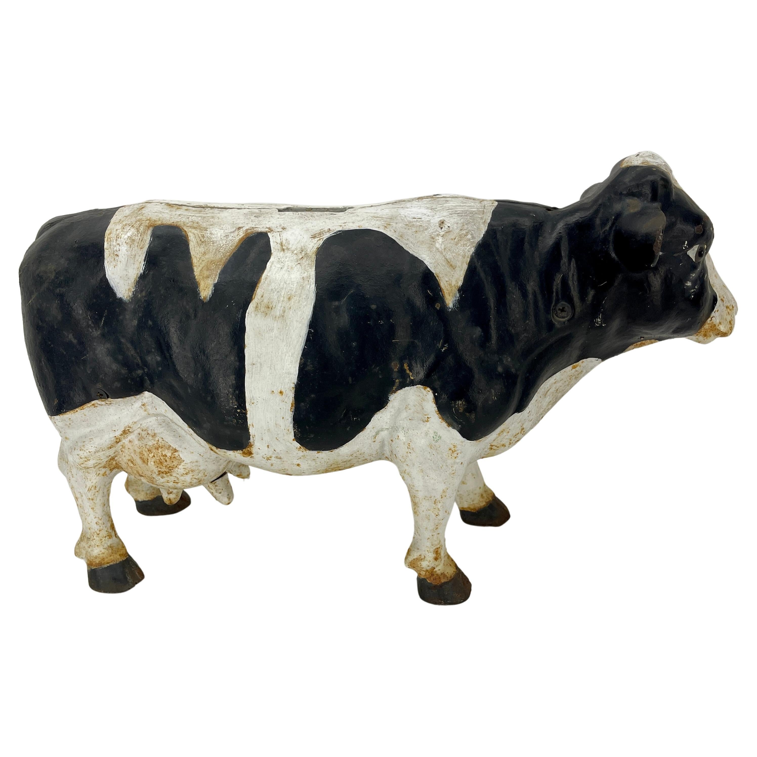 vintage cow piggy bank
