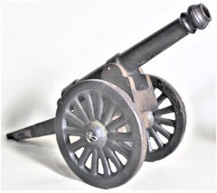 Large Vintage Cast Metal Decorative or Toy Colonial Canon Model
