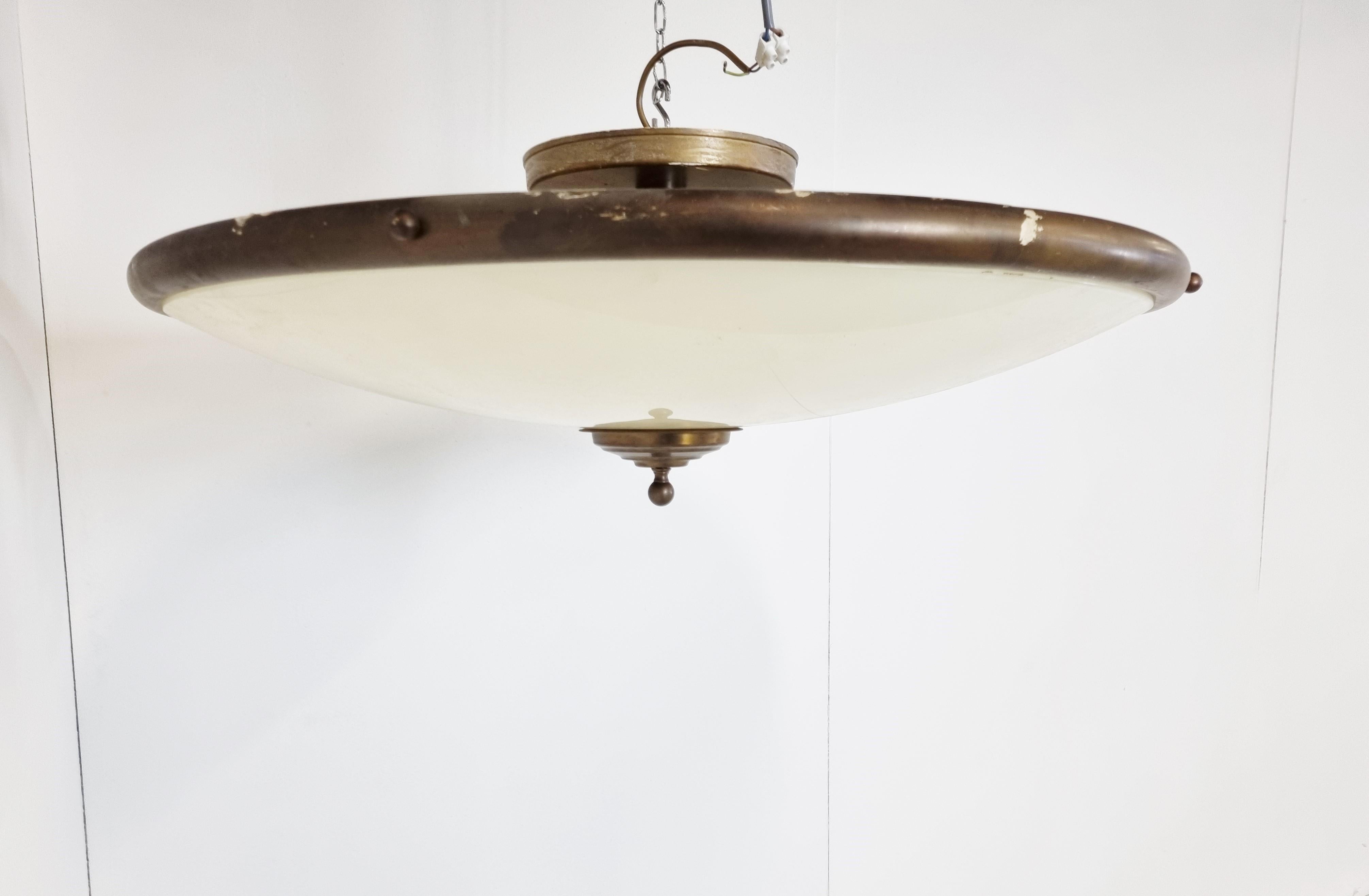 Large Vintage Ceiling Lamp, 1970s 5