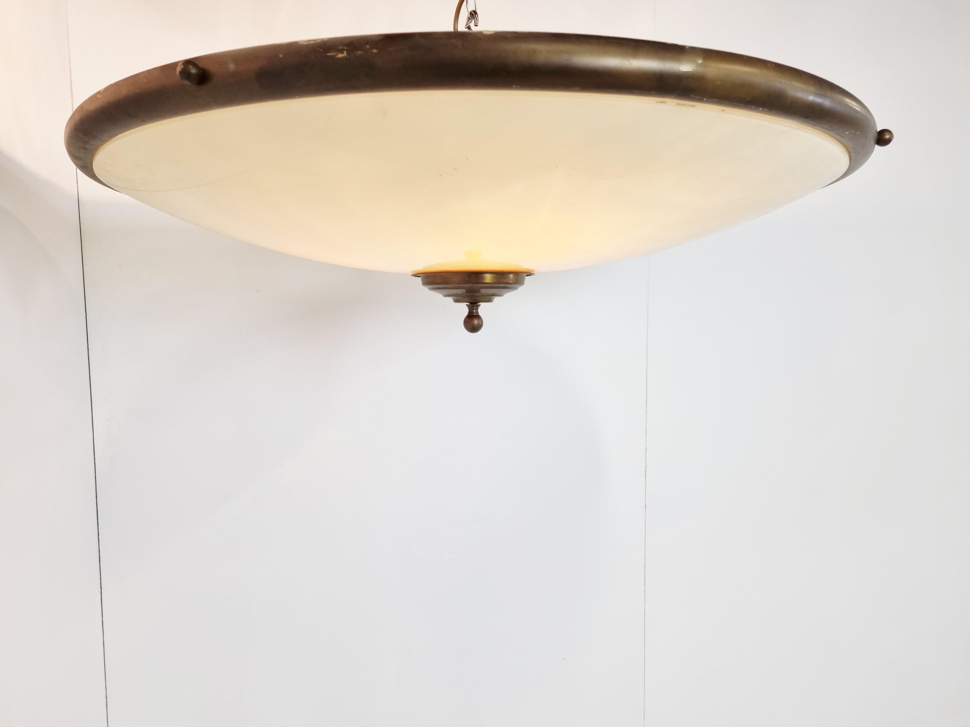 Large Vintage Ceiling Lamp, 1970s In Good Condition In HEVERLEE, BE