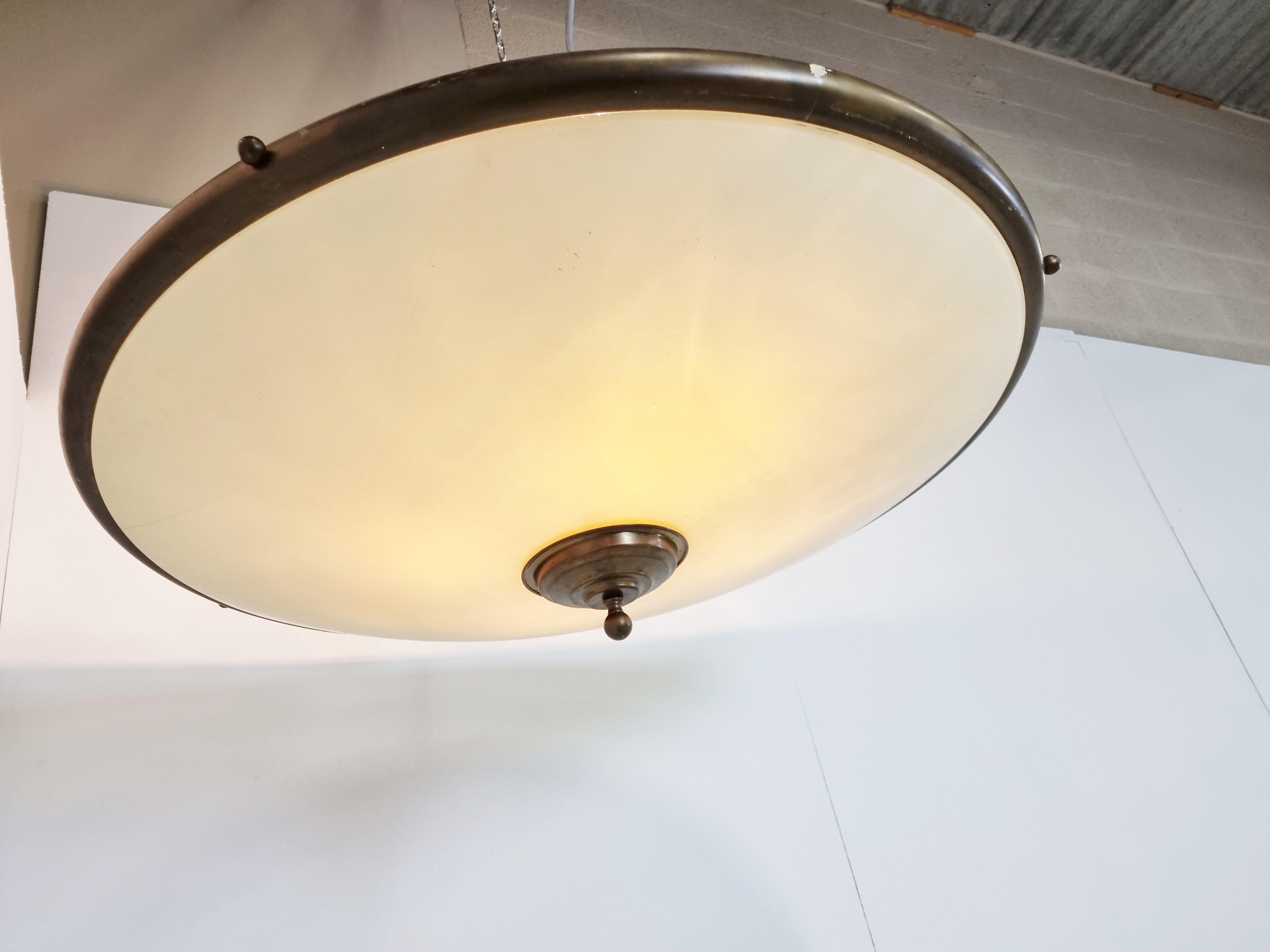 Late 20th Century Large Vintage Ceiling Lamp, 1970s