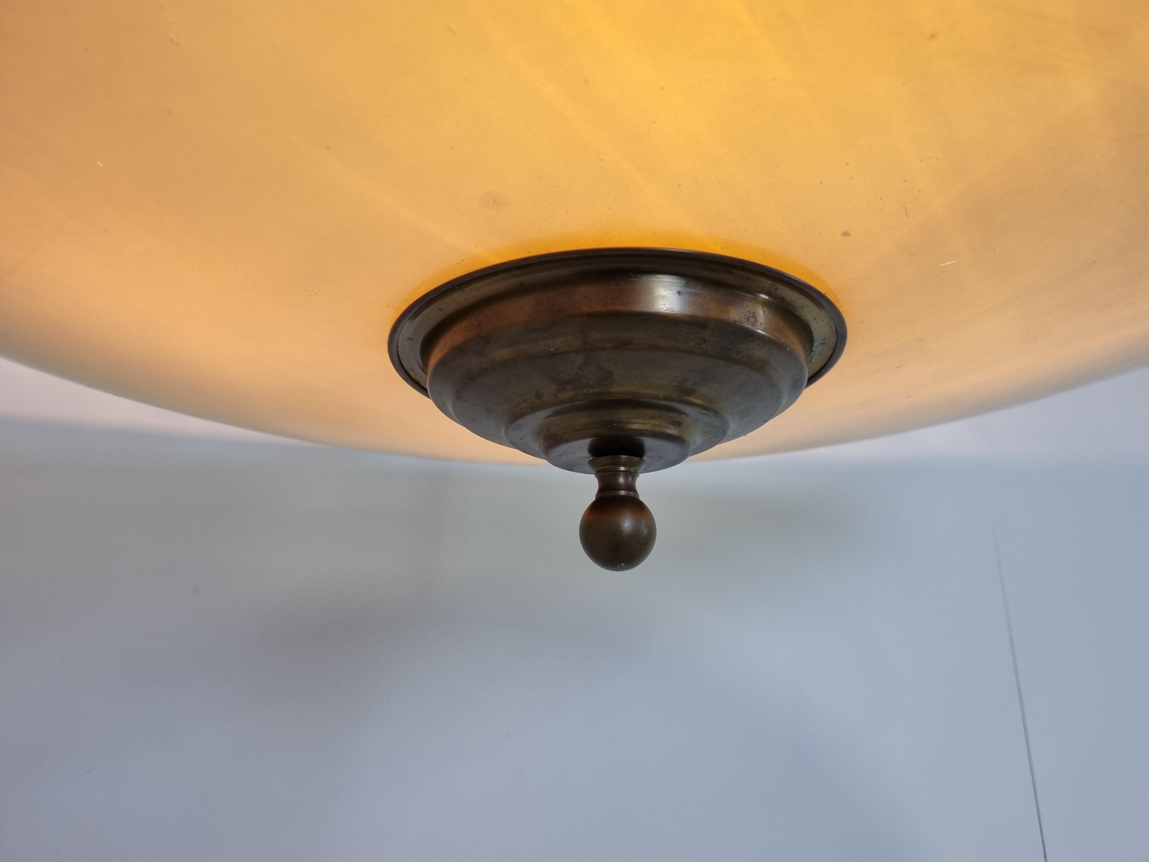 Metal Large Vintage Ceiling Lamp, 1970s