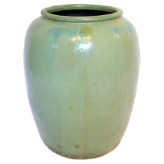 Large Vintage Celadon Glazed Vietnamese Water Jar