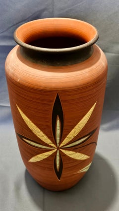 Large Vintage Ceramic Pottery Floor Vase by Decora Ceramic, Germany, 1960s