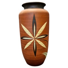 Large Vintage Ceramic Pottery Floor Vase by Decora Ceramic, Germany, 1960s