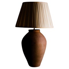 Large Vintage Ceramic Terracotta Table Lamp