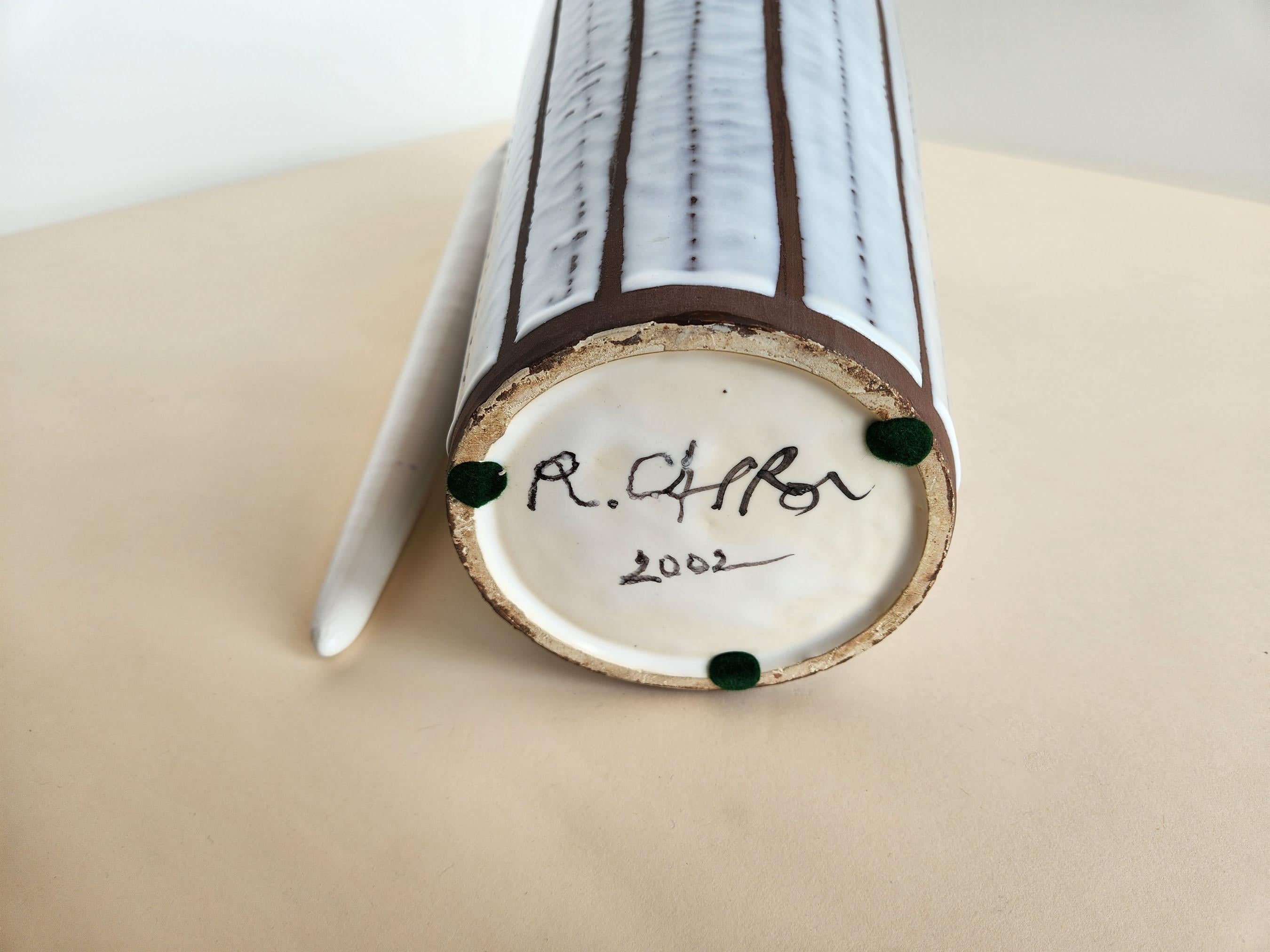 Roger Capron - Vaso grande in ceramica vintage con manico in vendita 2