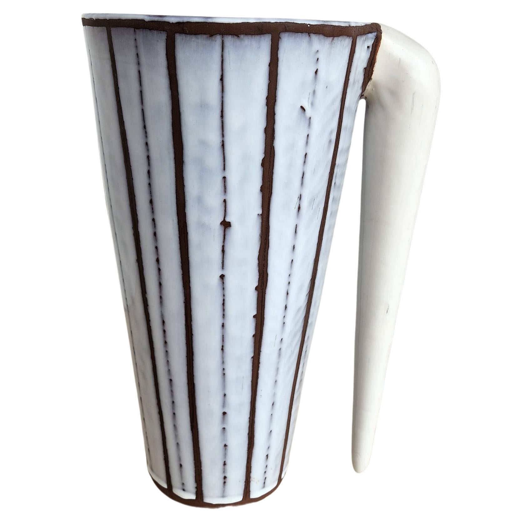Roger Capron - Vaso grande in ceramica vintage con manico