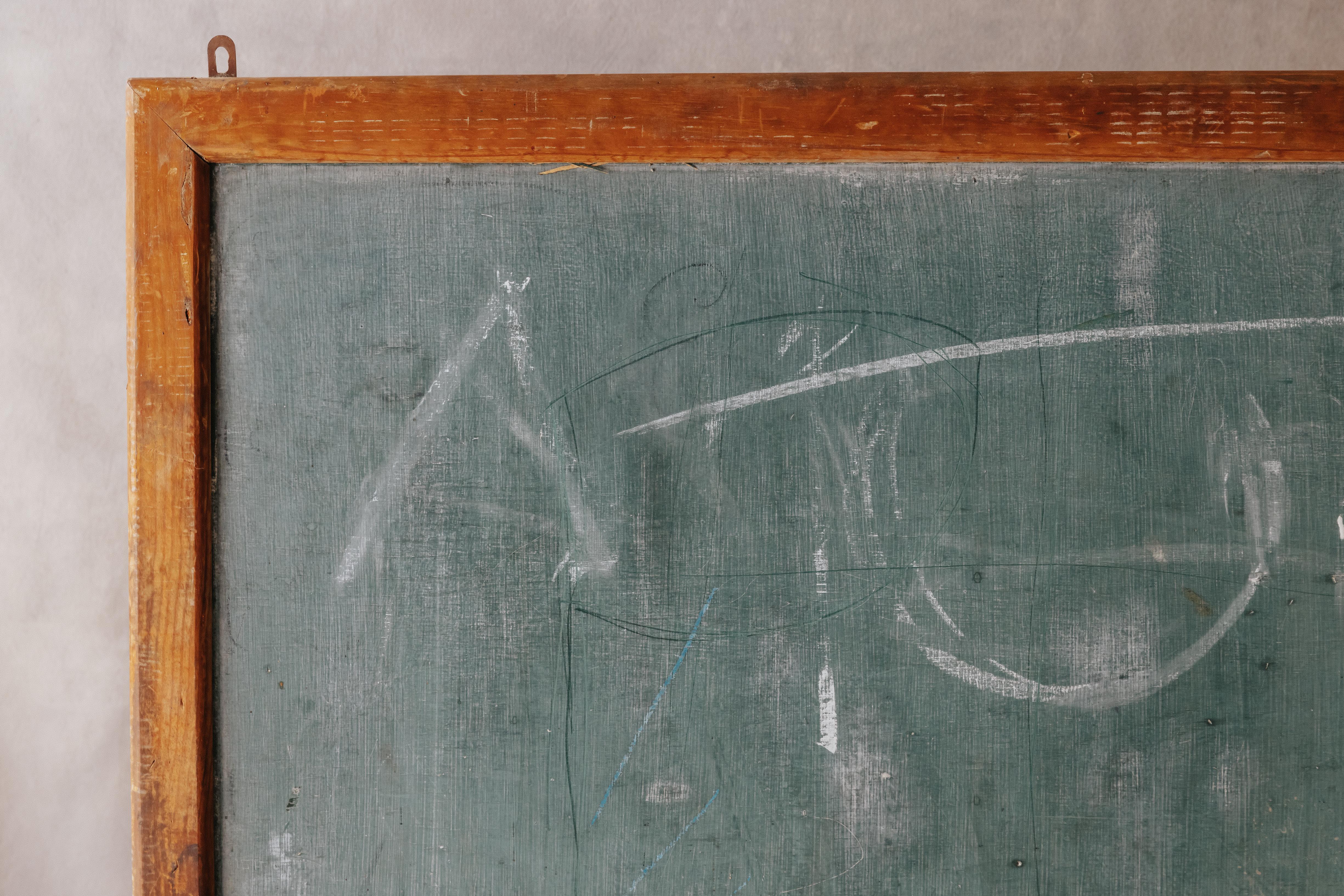 Large Vintage Chalkboard From France, Circa 1950 In Good Condition In Nashville, TN