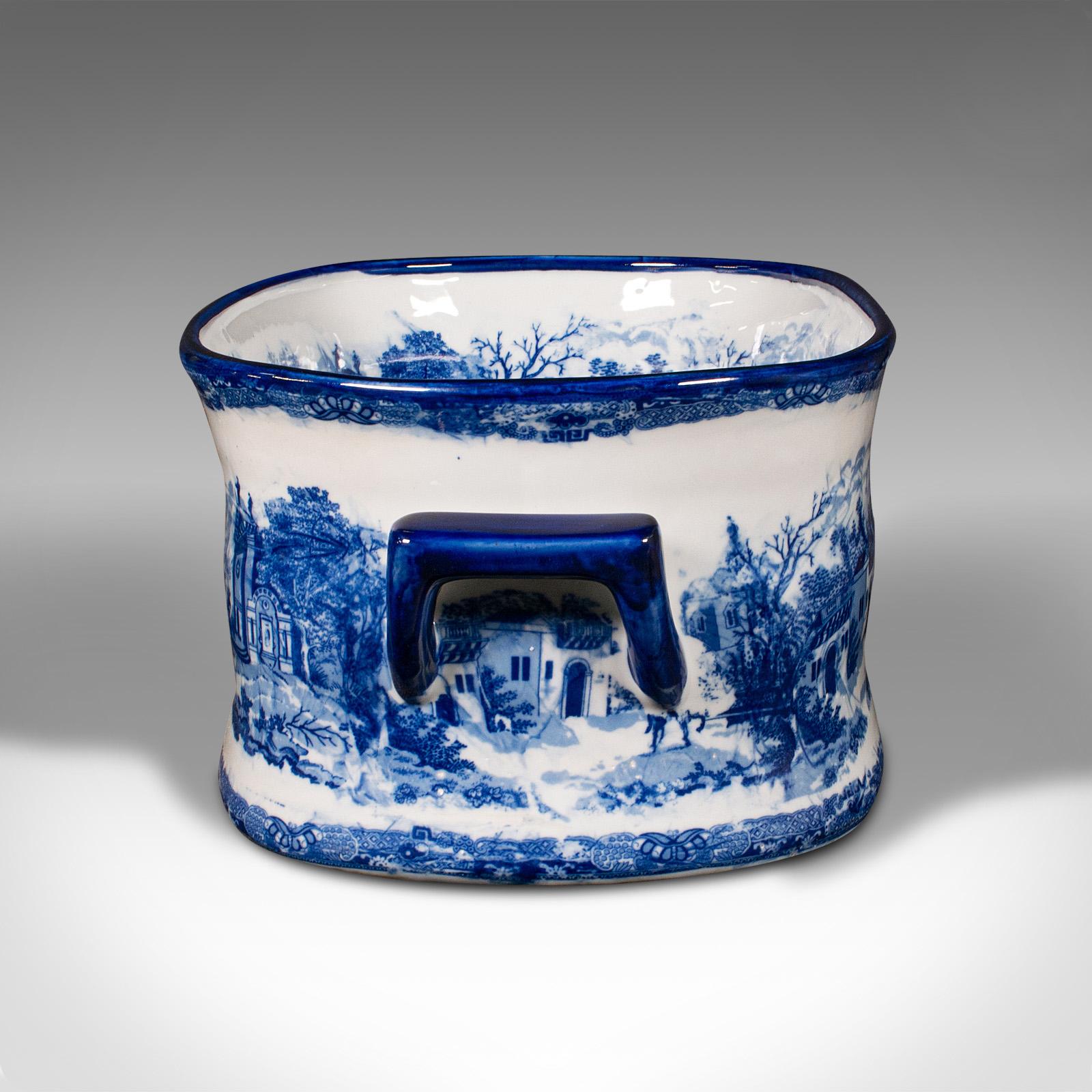 Nevera Vintage Grande para Champán, Cerámica Inglesa, Decorativa, Cubitera 6 Botellas Moderno