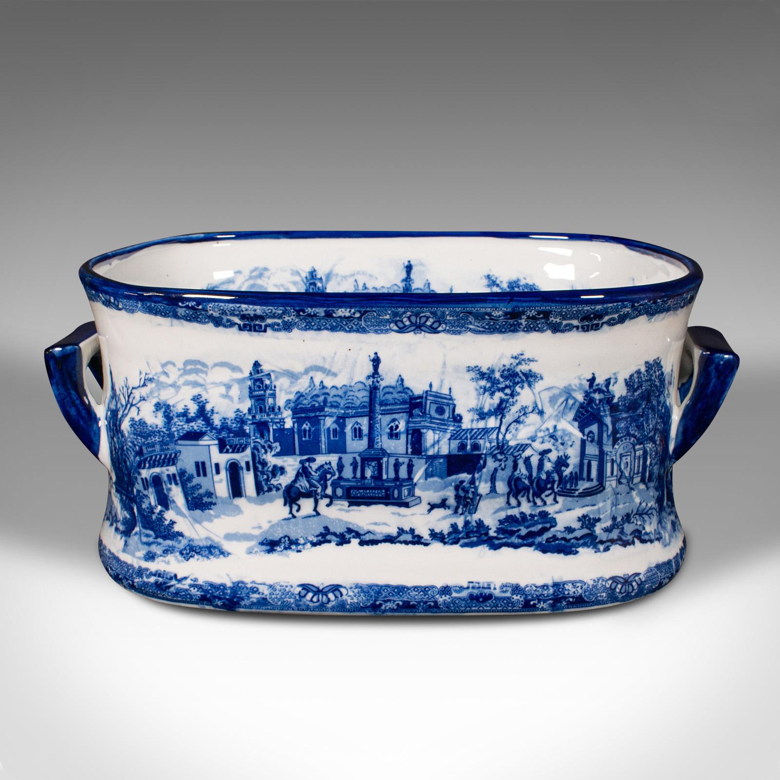 Nevera Vintage Grande para Champán, Cerámica Inglesa, Decorativa, Cubitera 6 Botellas Británico