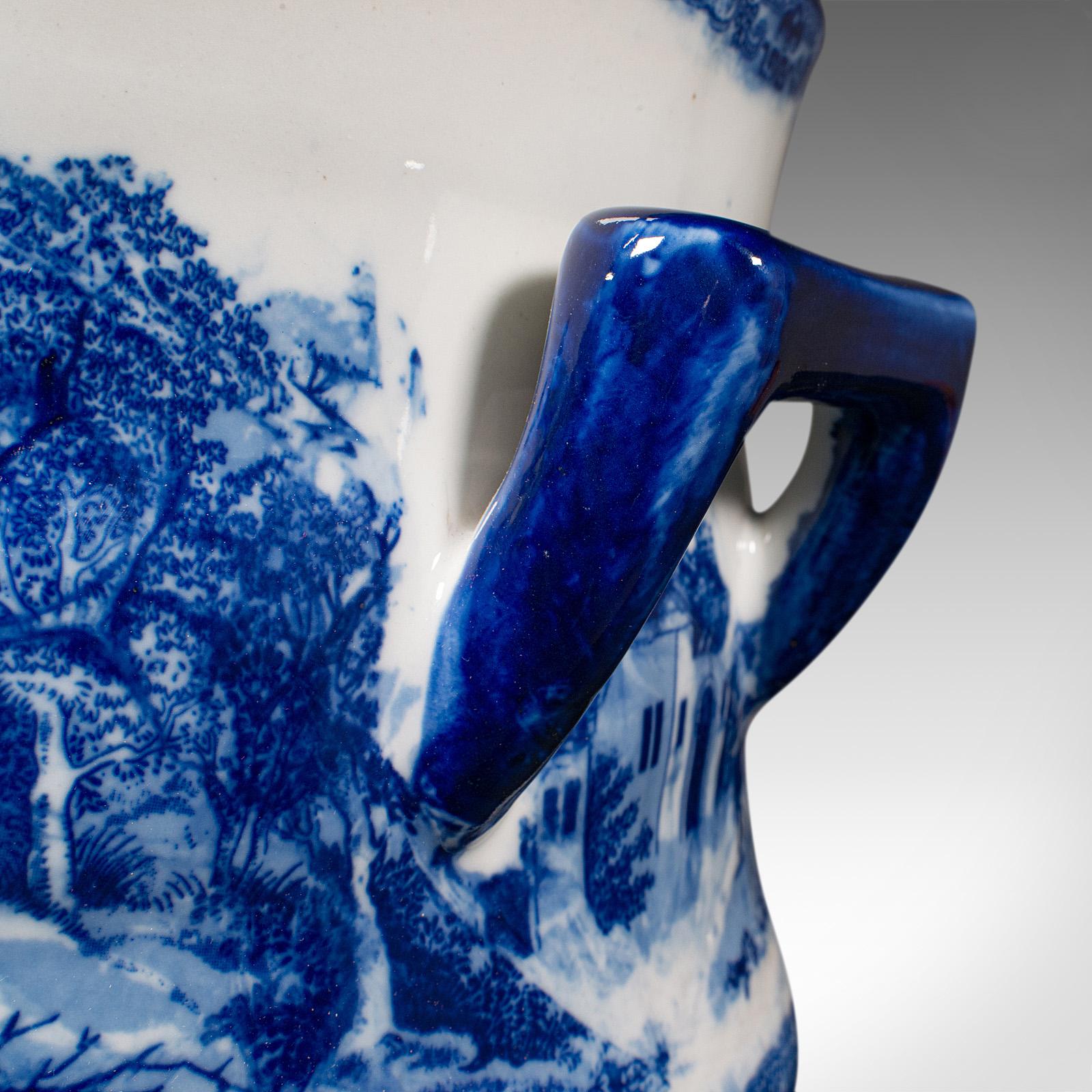 Nevera Vintage Grande para Champán, Cerámica Inglesa, Decorativa, Cubitera 6 Botellas Cerámico
