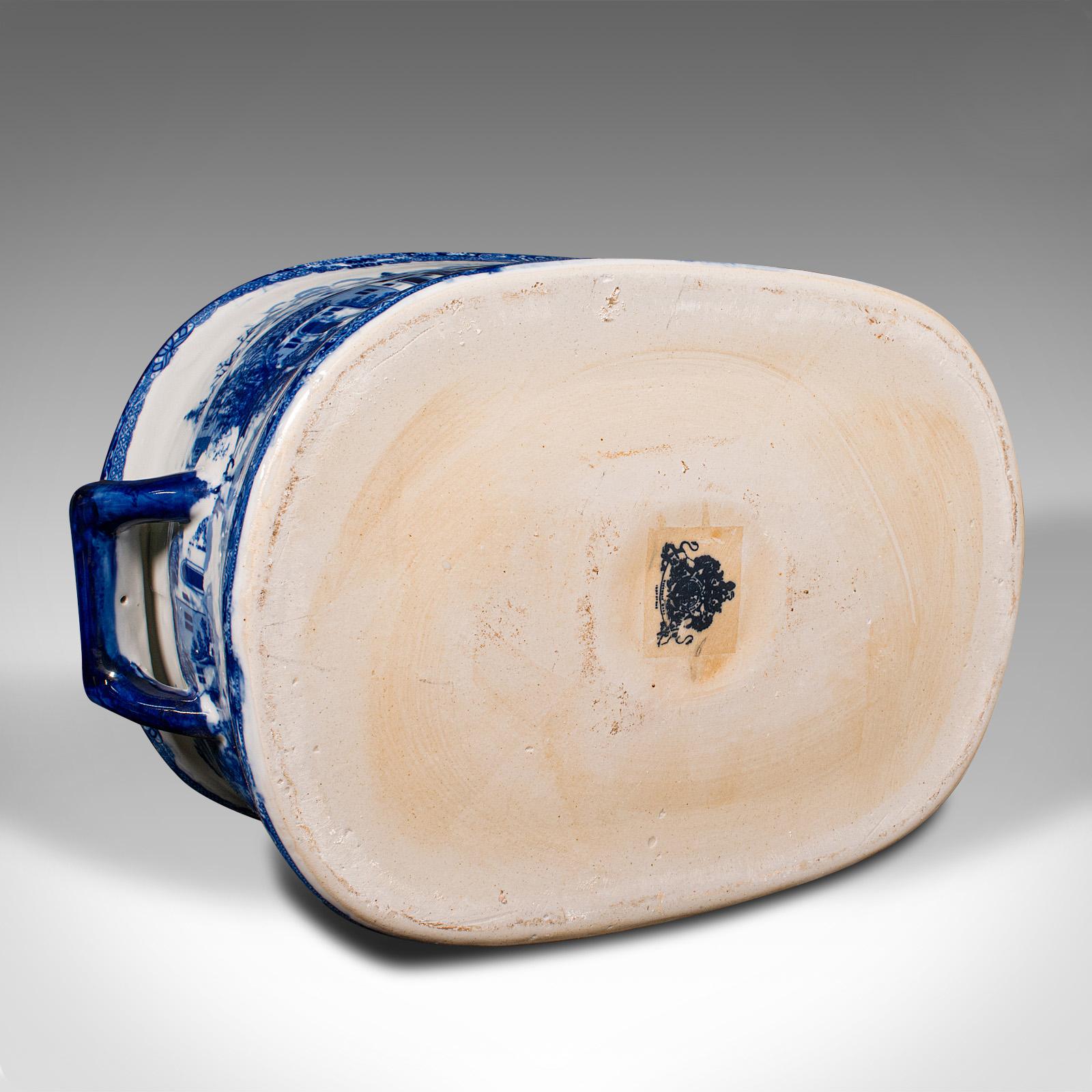 Nevera Vintage Grande para Champán, Cerámica Inglesa, Decorativa, Cubitera 6 Botellas 1