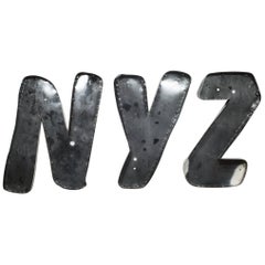 Large Vintage Channel Letters "NYZ", circa 1950s