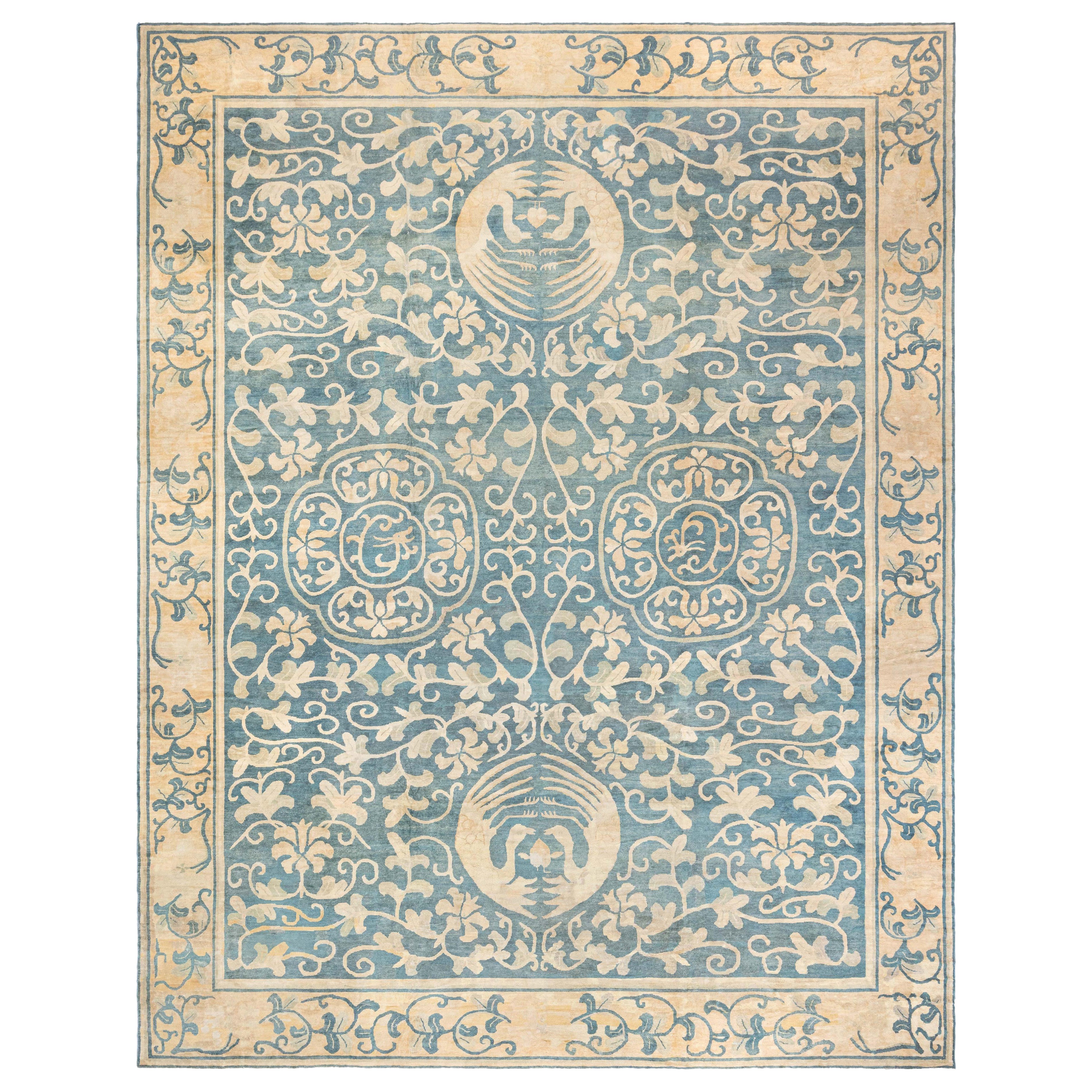 Grand tapis Art Déco chinois vintage Doris Leslie Blau