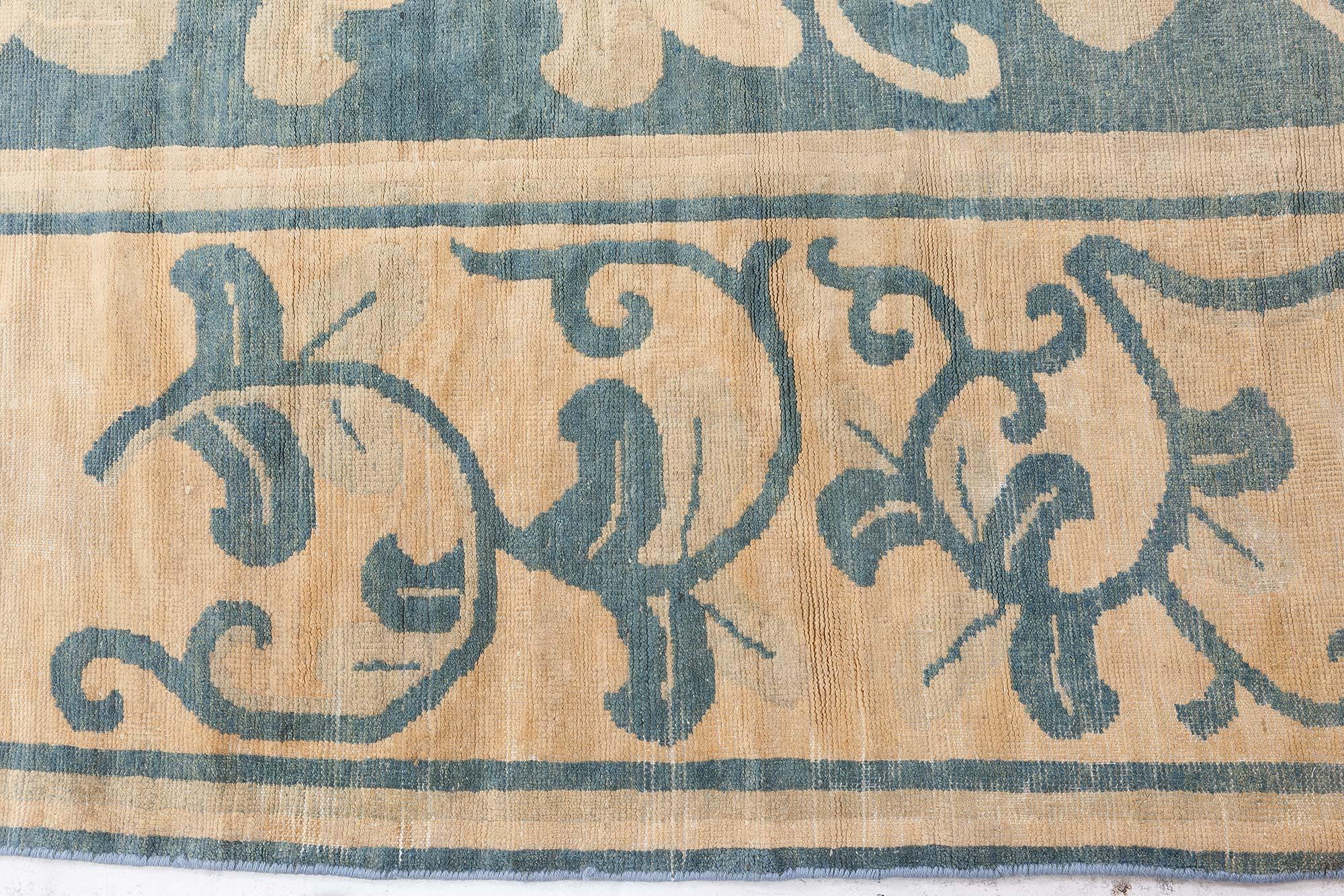Hand-Knotted Large Vintage Chinese Art Deco Carpet Doris Leslie Blau For Sale