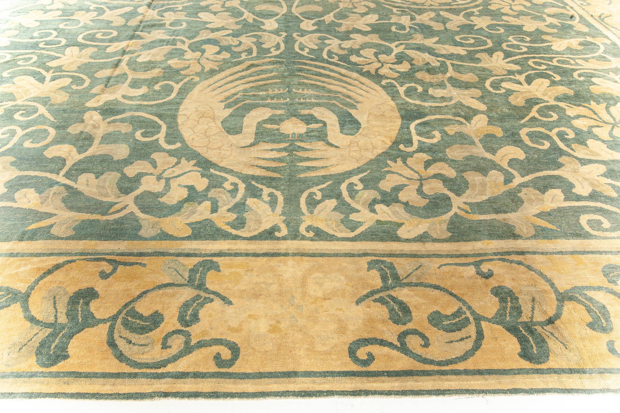 20th Century Large Vintage Chinese Art Deco Carpet For Sale