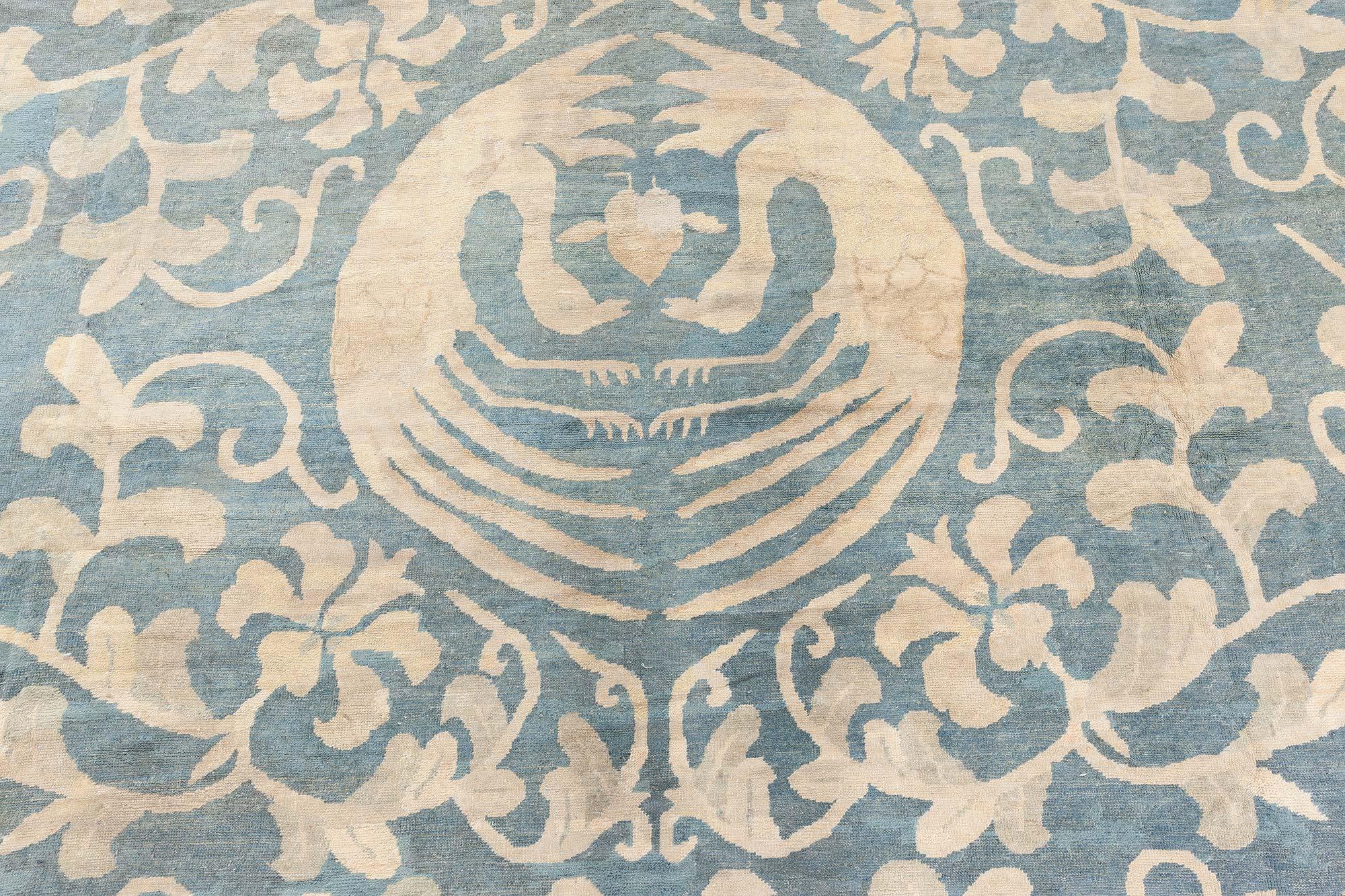 Large Vintage Chinese Art Deco Carpet Doris Leslie Blau For Sale 2