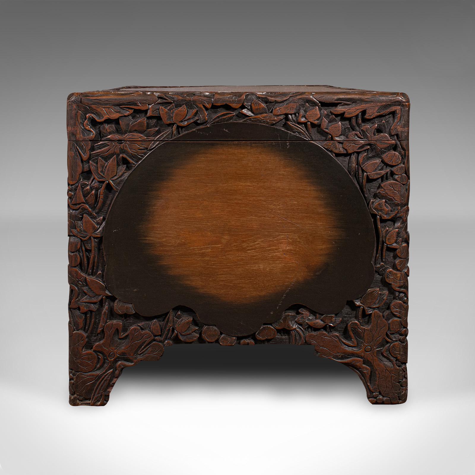 Mid-20th Century Large Vintage Chinese Carved Chest, Camphorwood Linen Trunk, Art Deco, C.1930 For Sale