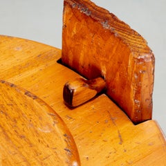 Large Vintage Chinese Floor Standing Wooden Storage Barrel with Lid