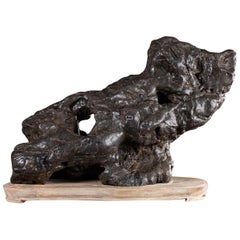 Large Vintage Chinese Lingbi Stone "Gongshi" Scholar's Rock, circa 1960