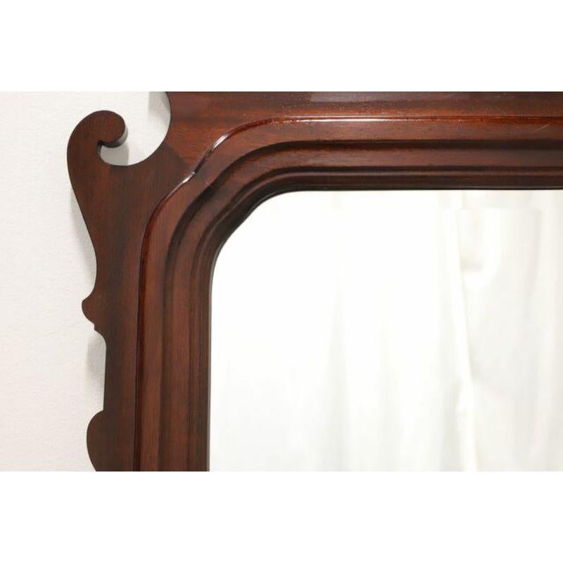 American Large Vintage Chippendale Style Mahogany Beveled Wall Mirror
