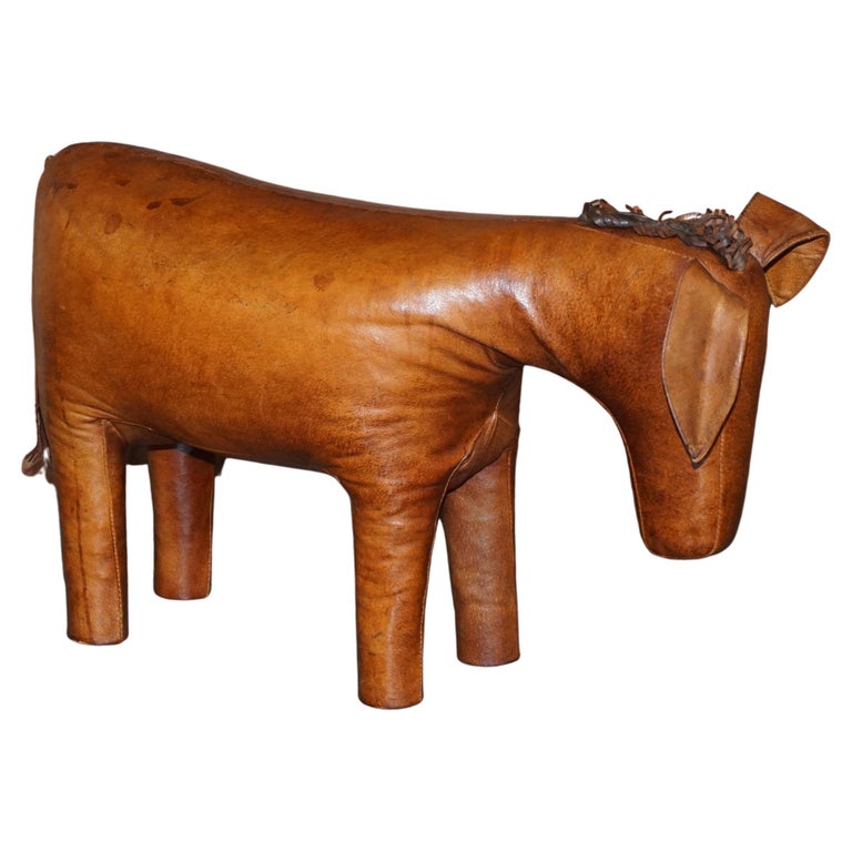 Large Vintage Circa 1940's Abercrombie and Fitch Brown Leather Donkey ...