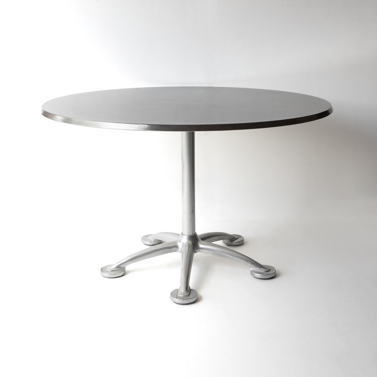 VINTAGE ALUMINIUM AND STEEL DINING TABLE

We have eight of these tables in stock, available to purchase individually. The price is per table.

An iconic post-modern design by award-winning Spanish designer Jorge Pensi. Originally designed in the