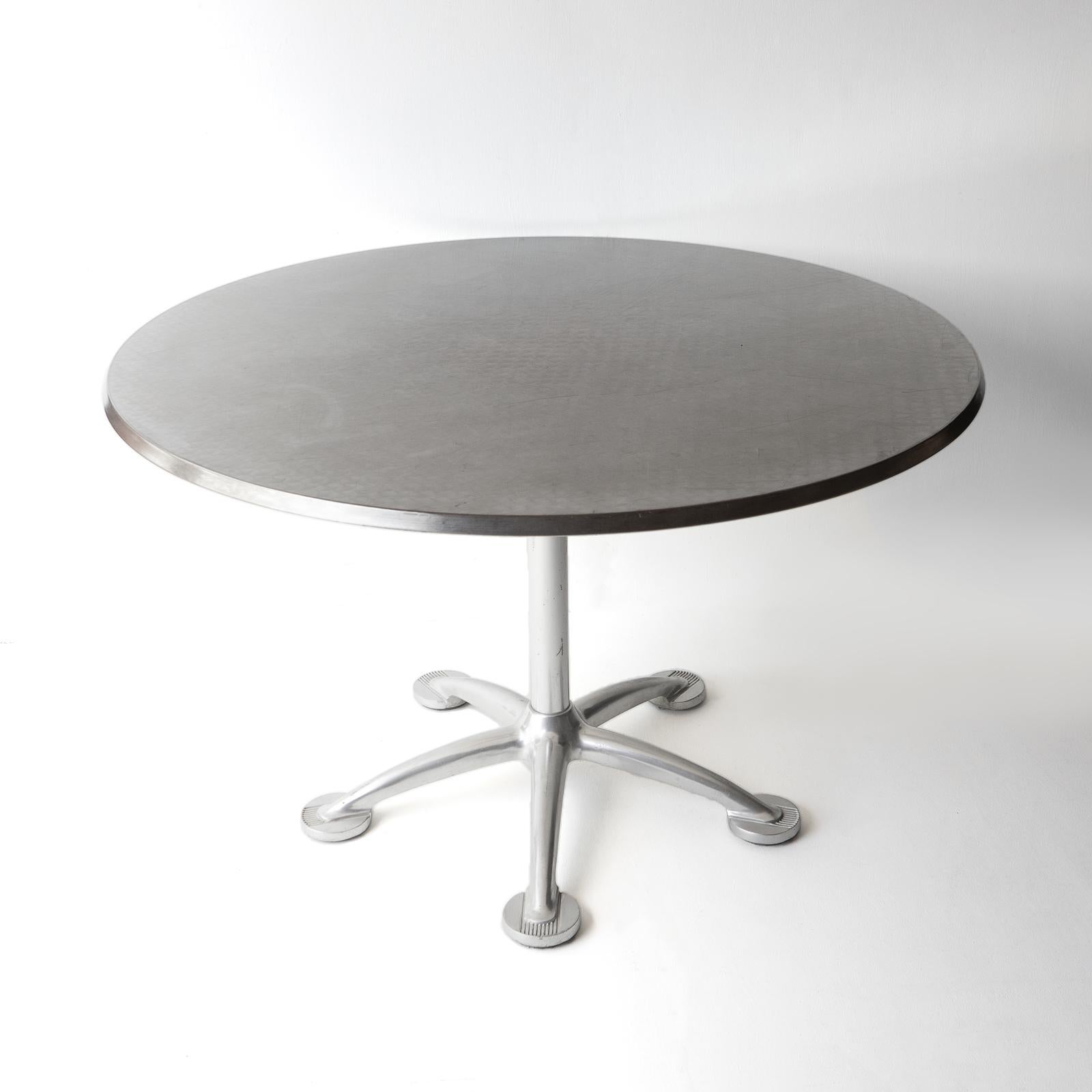 Spanish Large Vintage Circular Indoor/Outdoor Bistro Table By Jorge Pensi For Amat For Sale