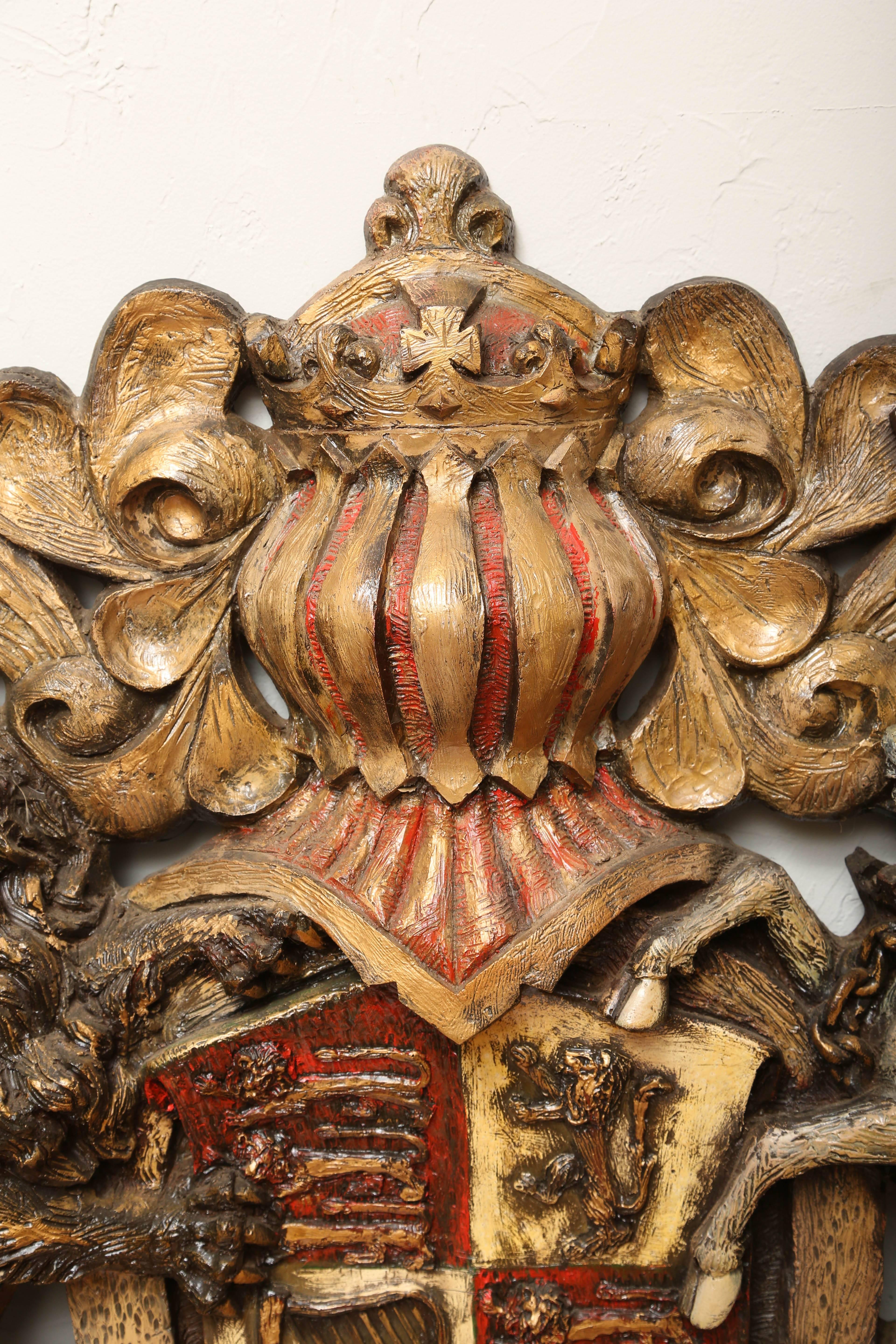 Fiberglass Large Vintage Coat of Arms