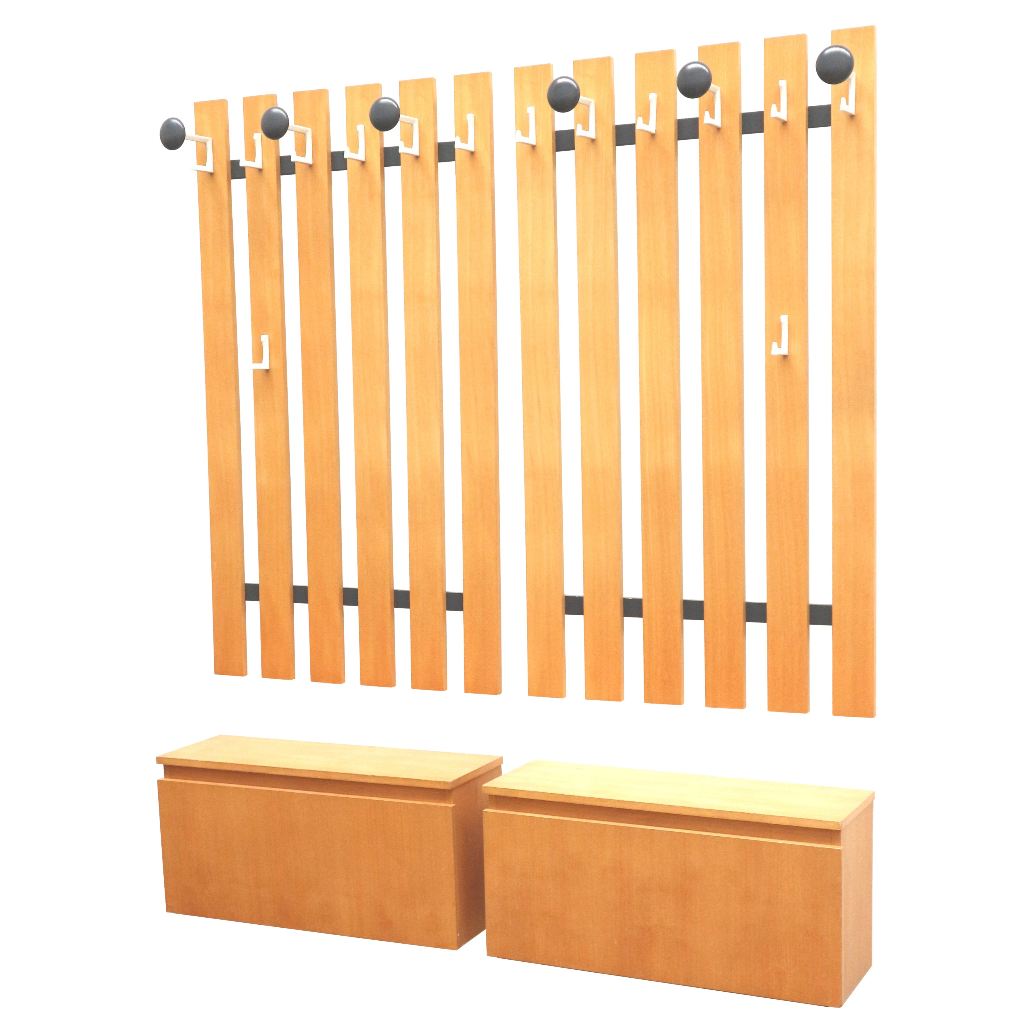 Große Vintage-Garderobe mit Sideboard aus den 1970er Jahren im Angebot