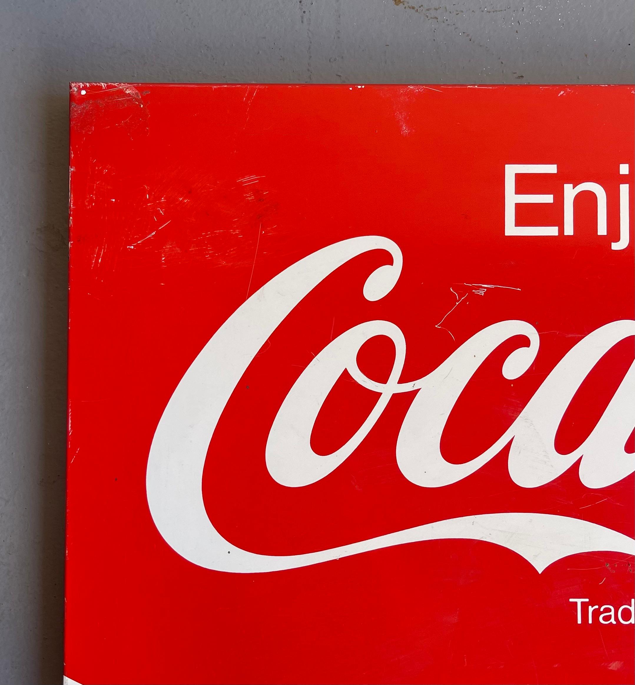 20th Century Large Vintage Coca Cola / Coke Advertising Sign