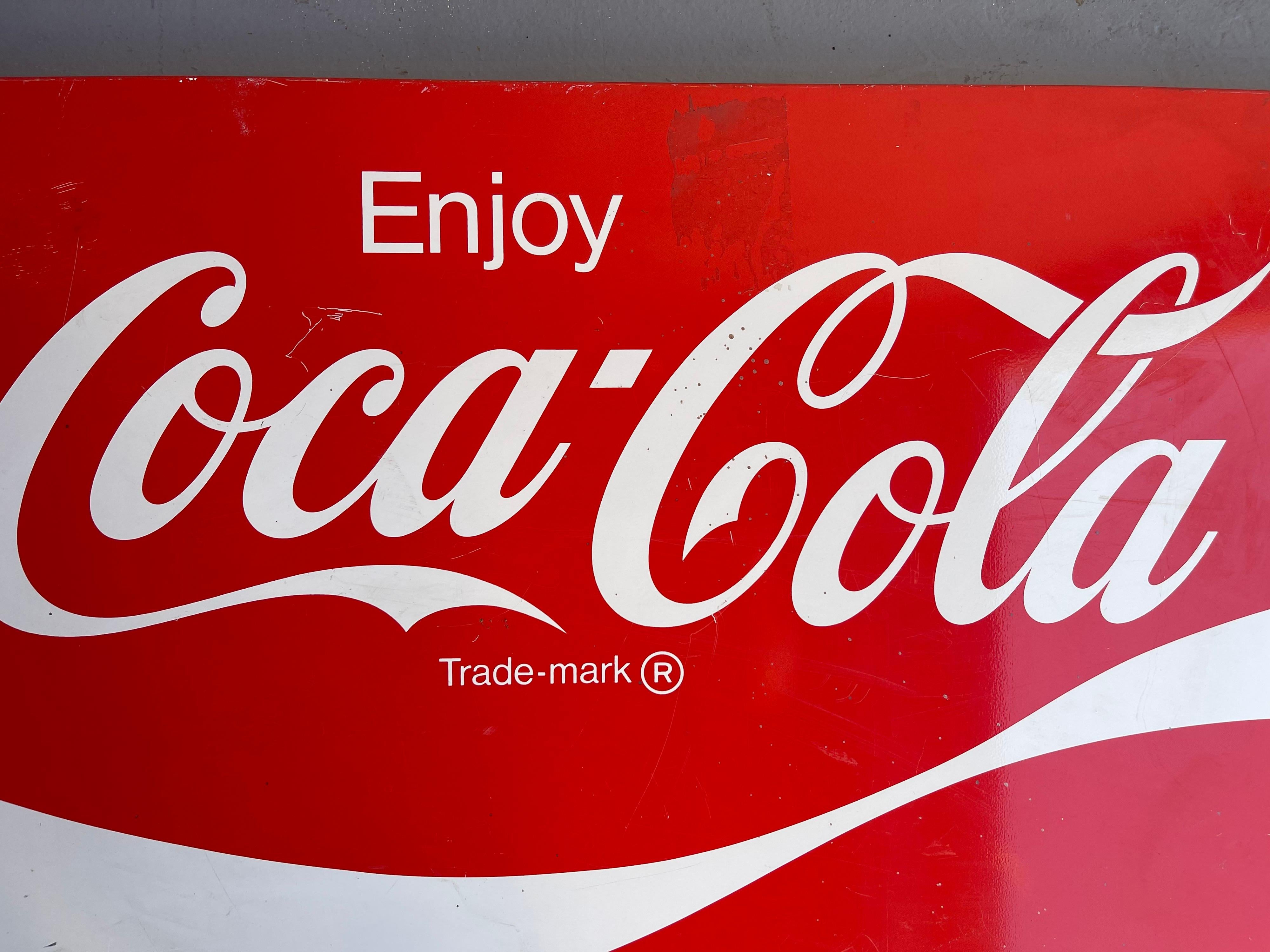 Large Vintage Coca Cola / Coke Advertising Sign 1