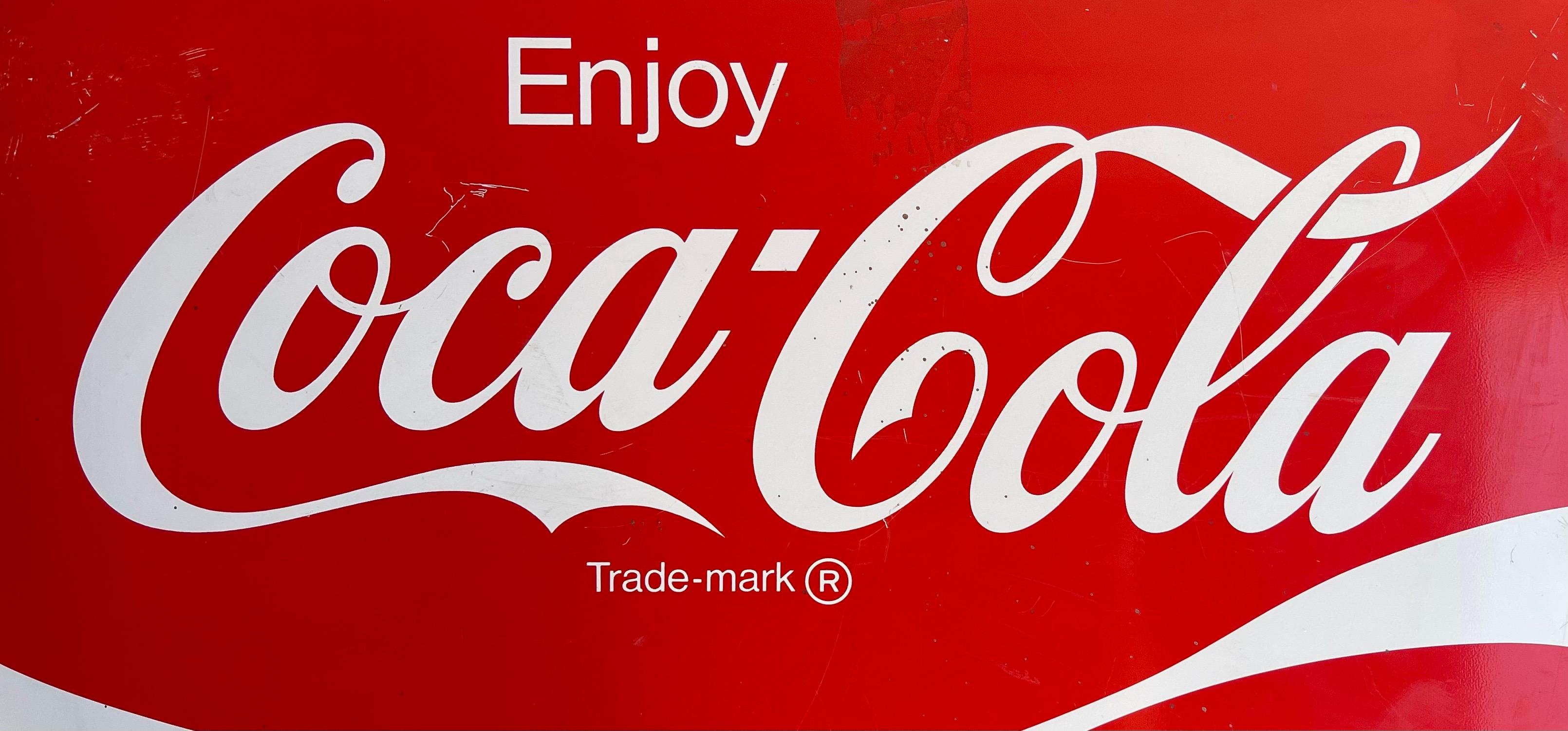 Large Vintage Coca Cola / Coke Advertising Sign 2