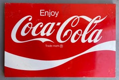 Large Vintage Coca Cola / Coke Advertising Sign