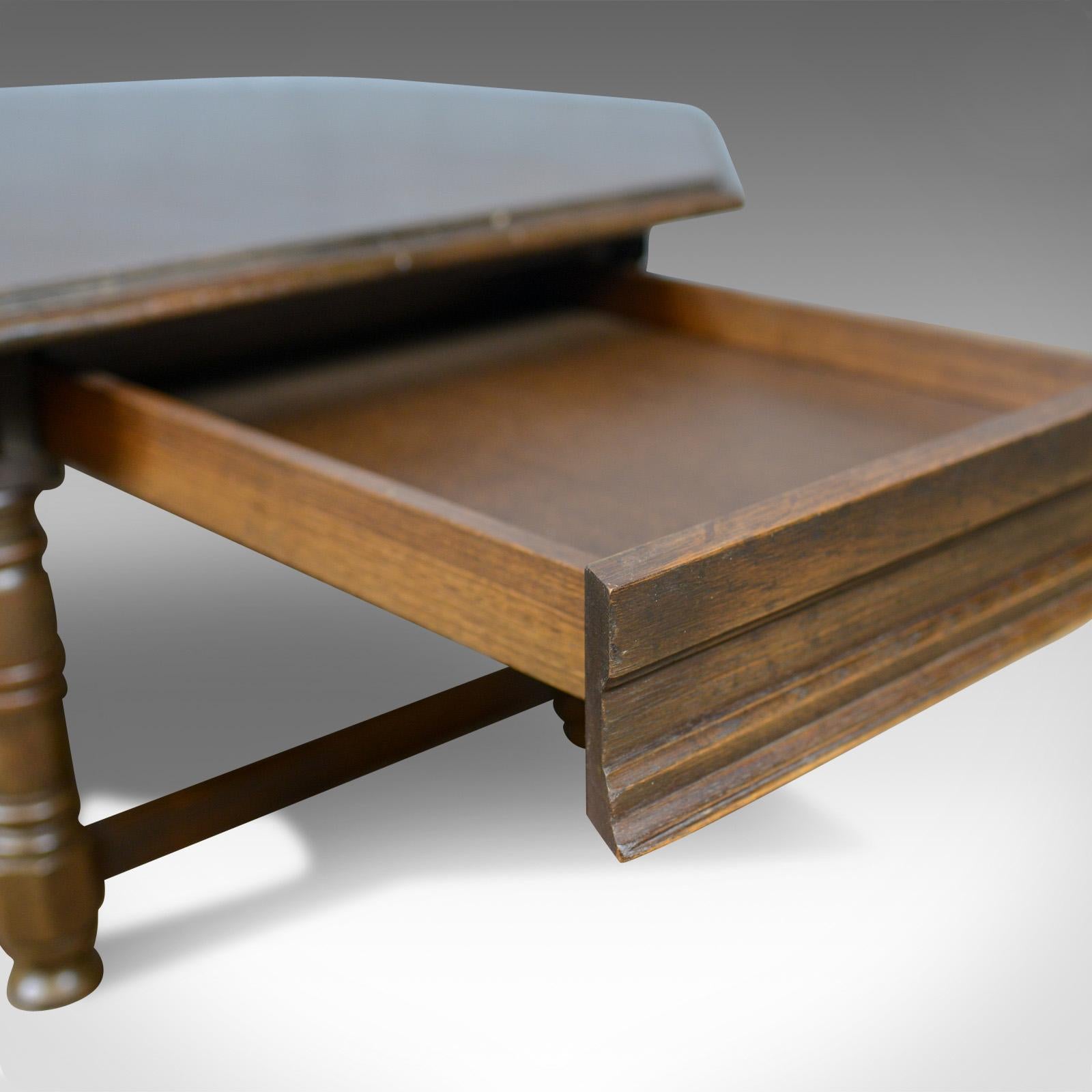 Large, Vintage Coffee Table, English, Oak, Octagonal, Low, 20th Century 3