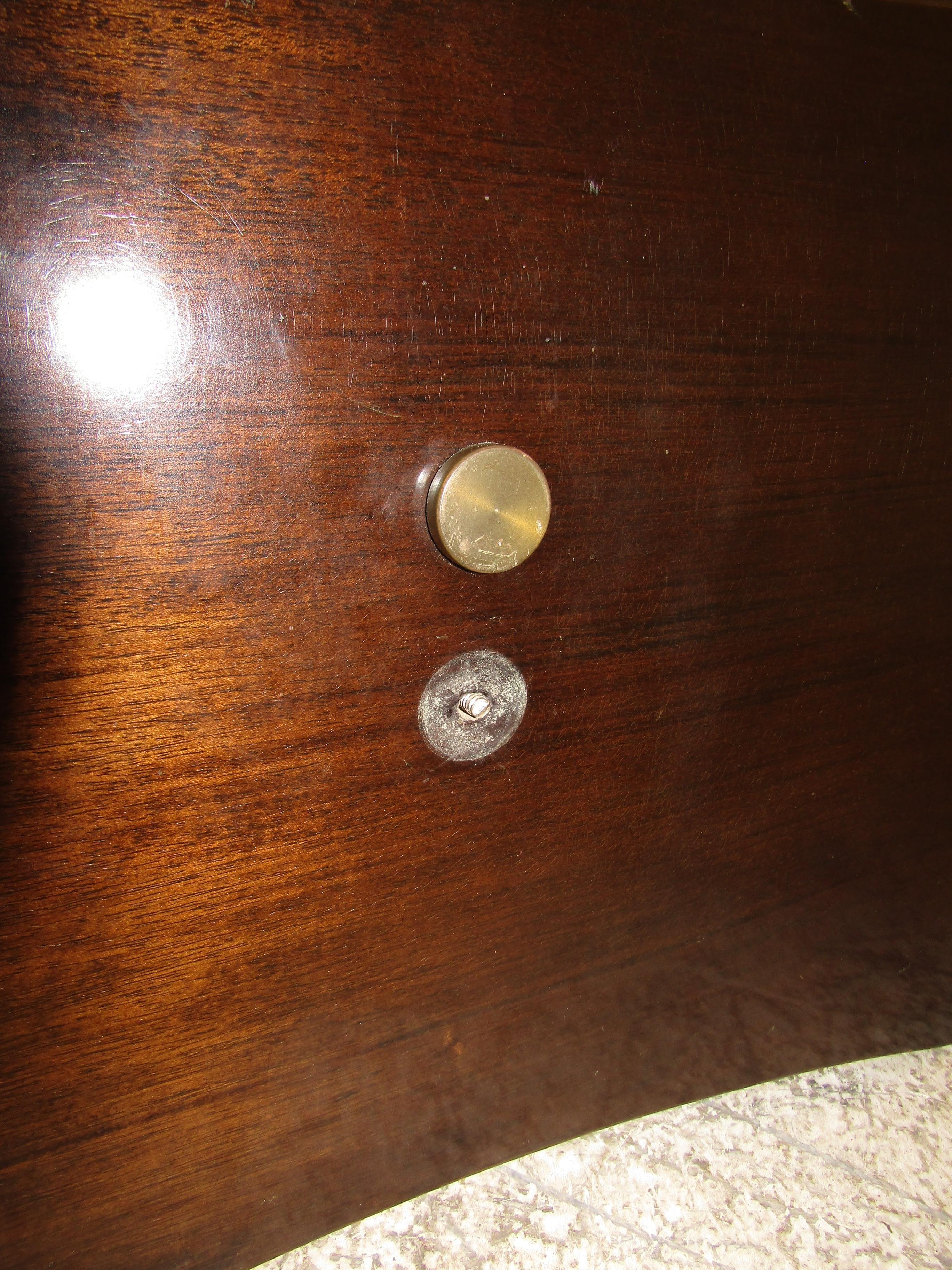 Large Vintage Coffee Table with Kidney Shaped Glass Top In Fair Condition In Brooklyn, NY