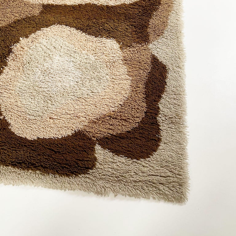 Large Vintage Colorful Psychedelic High Pile Rug by Desso, Netherlands ...